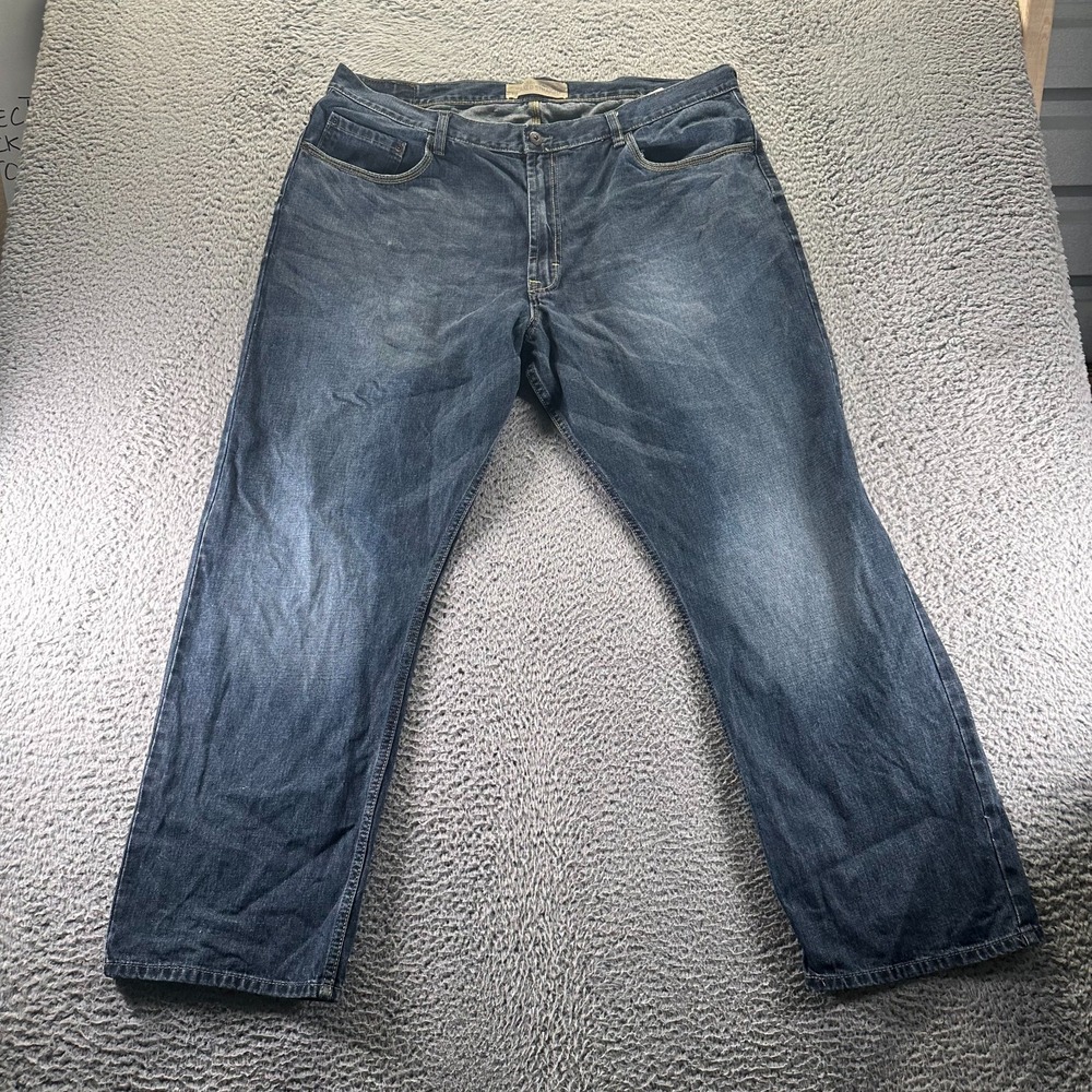 Wrangler Jeans Men's 38x30 Blue Cotton Denim Straight Leg Relaxed Fit Workwear‎